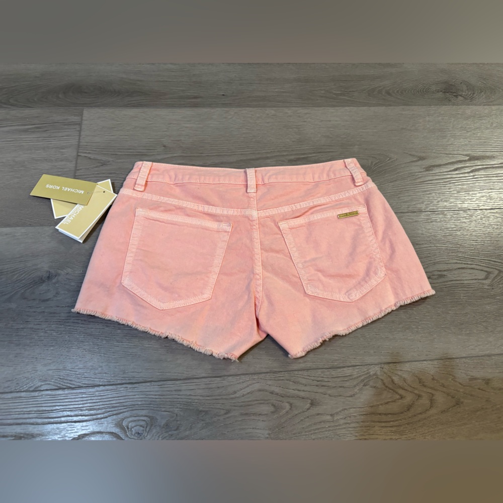 Michael Kors Light Pink Frayed Jean Shorts - Size 0 - New With Tags - Picture 15 of 16